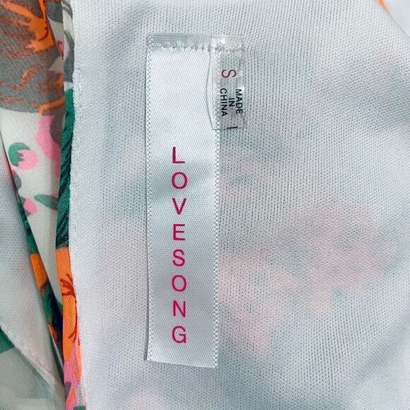 Lovesong Floral Sleeveless Halter Neck Mini Dress Resort Vacation - Picture 8 of 9